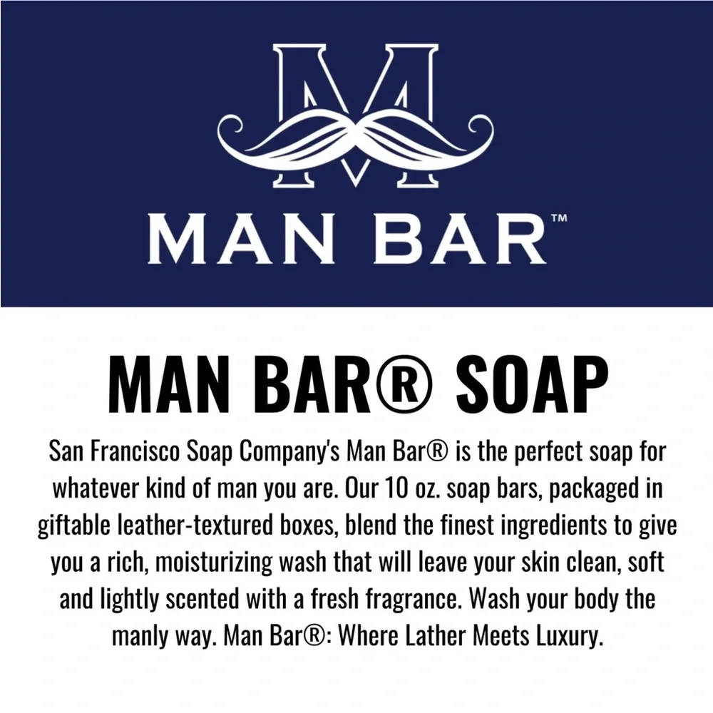 SAN FRANCISCO SOAP COMPANY Musk+ Sandalwood Man Shampoo +Conditional + Soap
